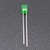 LED Verde Retangular Difuso 2x5x7mm 1000mcd      