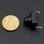 Chave Push-Button Liga e Desliga Preta - 6A 250v - 2 Terminais - Haste De 13,5mm      